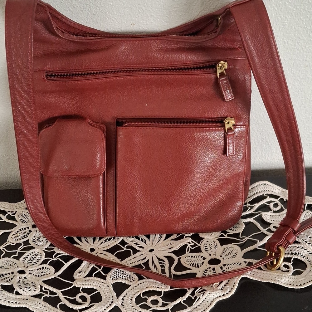 JPOurse & Cie Traveler Full Grain Leather Cross Body Bag Purse NEW